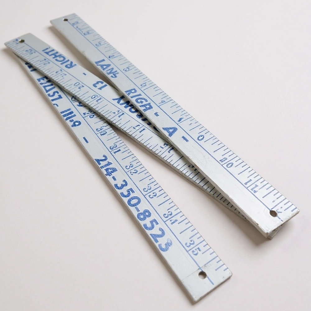 Vintage Jet East Inc Promo Advertisement Tri-Fold Wood Ruler Meter Stick